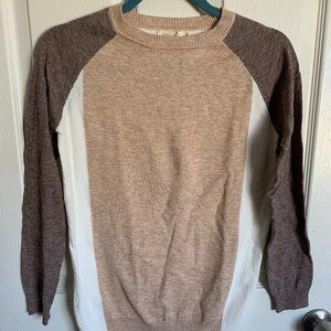 Roolee Crew Neck Color Block Sweater - Small - New with Tags